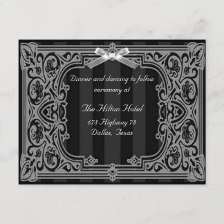 Black and White Formal Reception Card