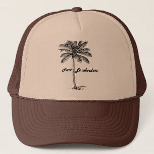 Black and White Fort Lauderdale & Palm design Trucker Hat