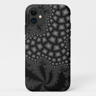 Black and white fractal art iphone case