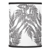 Black and White Fragile Fern Silhouette Lamp Shade (Left)