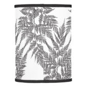 Black and White Fragile Fern Silhouette Lamp Shade (Back)
