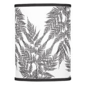 Black and White Fragile Fern Silhouette Lamp Shade (Front)