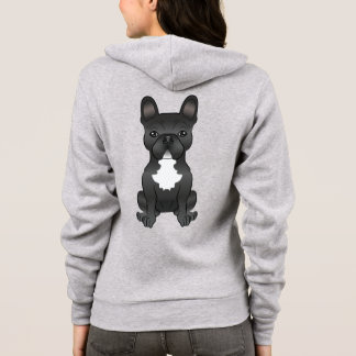 Black And White French Bulldog Cute Cartoon Dog Hoodie