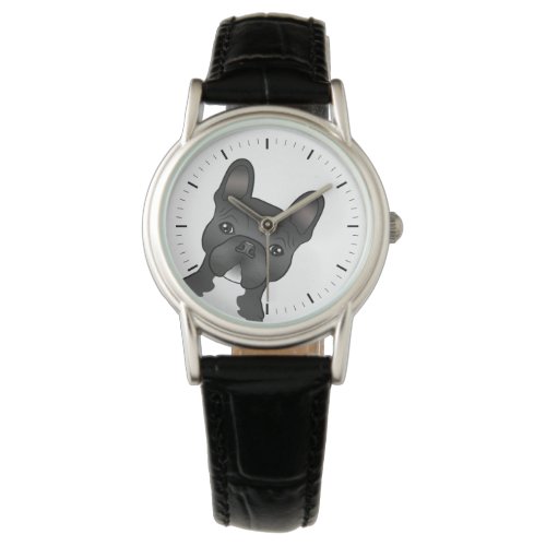 Black And White French Bulldog  Frenchie Cute Dog Watch