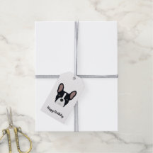 Choose Quantity French Bulldog Gift Tags: Dog Wedding Gift Tags with Frenchies on Kraft or 5 Tags 2