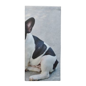 Black and White French Bulldog Napkin | Zazzle