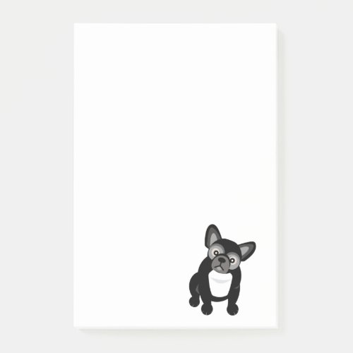 Black and White French Bulldog Post_it Notes