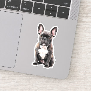 Black and White French Bulldog Sticker