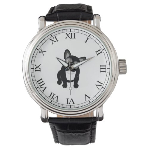 Black and White French Bulldog Watch