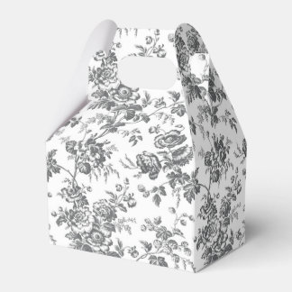 Black and White French Canvas Party Favor  Favor Boxes