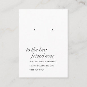 BLACK AND WHITE FRIEND EARRING DISPLAY CARD