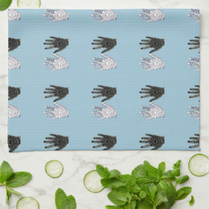 Black and White Friendship Hands Towel