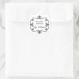 Black And White From The Library Of Bookplate | Zazzle