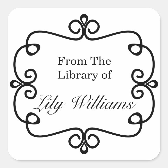 Black And White From The Library Of Bookplate (Front)
