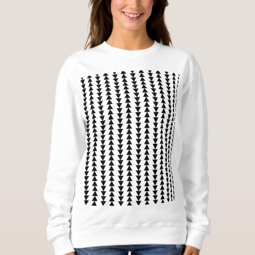 Black and white front stripes  sweatshirt