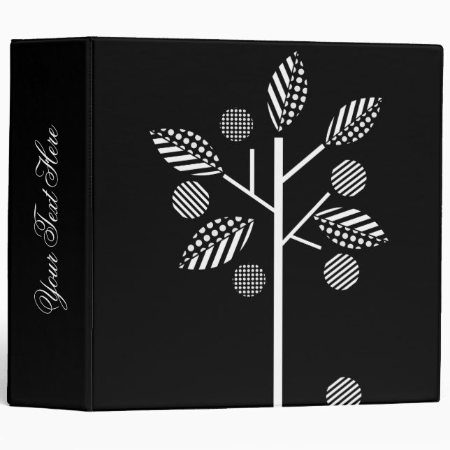 Black And White Fruit Trees Binders (Front/Spine)