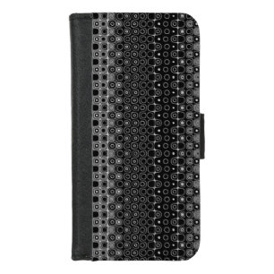 Black and White Funky Cool Pattern iPhone 8/7 Wallet Case