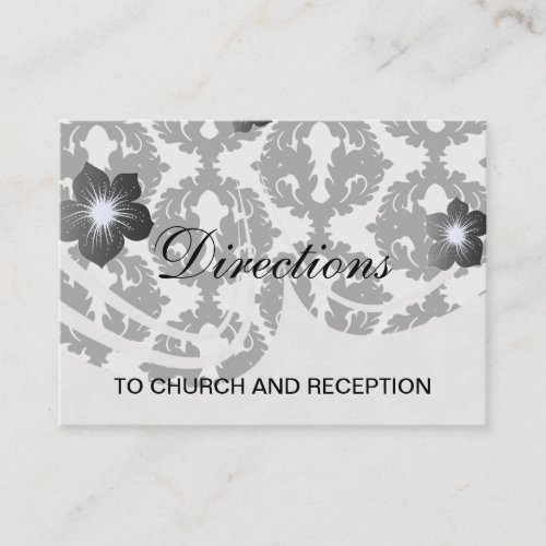 black and white funky damask pattern business cards