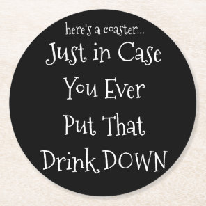 Black and White Funny Coaster