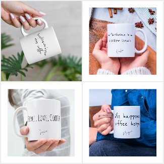 Black and White Funny Quote Coffee Mugs