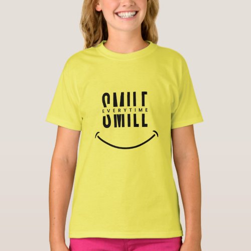 Black And White Funny Smile Every Time T_Shirt