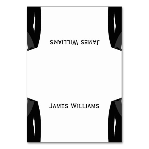 Black And White Gay Wedding Place Setting Cards