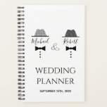 Black And White Gay Wedding Planner<br><div class="desc">Modern Elegant Black and White Gay Wedding Planner. 
Stylish,  simple,  unique,  adorable. All graphic elements are free for change,  move or remove - enjoy and make your best combination!</div>