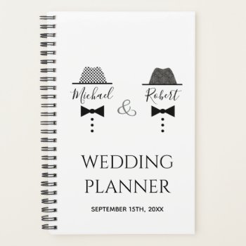 Black And White Gay Wedding Planner by WeddingsByYanaBor at Zazzle