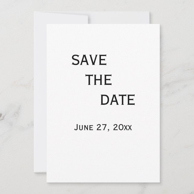 Black And White Gay Wedding Save The Date Card (Front)