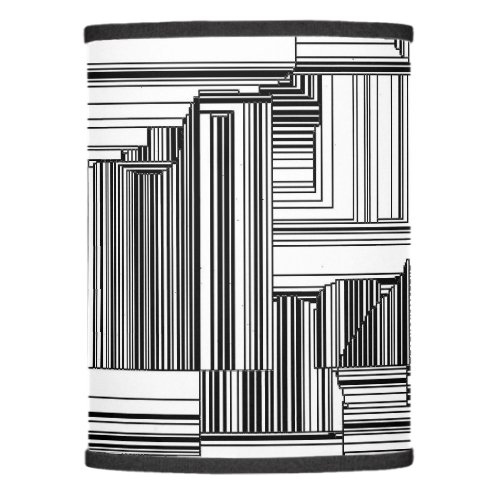 Black and White Geo Abstract Lamp Shade