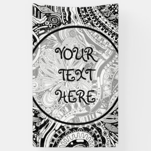 Black And White Geometric Art 15 Banner