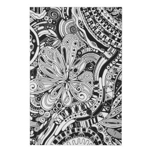 Black And White Geometric Art 15 Faux Canvas Print