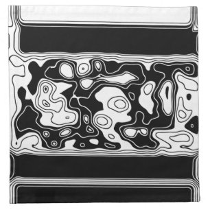 Black And White Geometric Art 1 Cloth Napkin