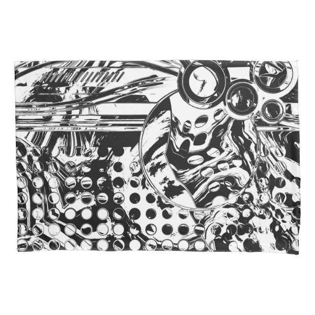 Black And White Geometric Art 20 Pillow Case (Front)