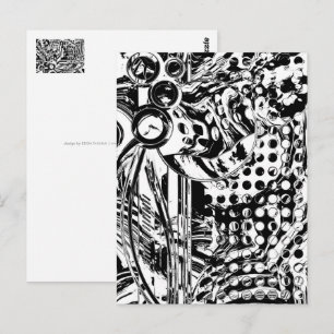 Black And White Geometric Art 20 Postcard