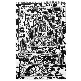 Black And White Geometric Art 25 Calendar