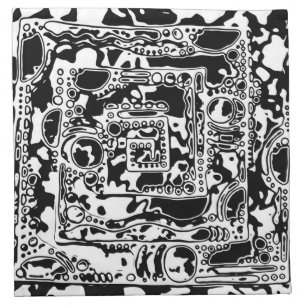 Black And White Geometric Art 25 Cloth Napkin