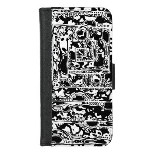 Black And White Geometric Art 25 iPhone 8/7 Wallet Case