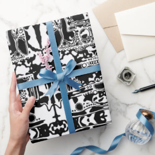 Black And White Geometric Art 25 Wrapping Paper
