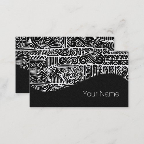 Black And White Geometric Art 2 Business Card