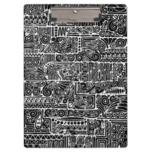 Black And White Geometric Art 2 Clipboard