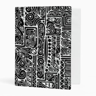 Black And White Geometric Art 2 Mini Binder