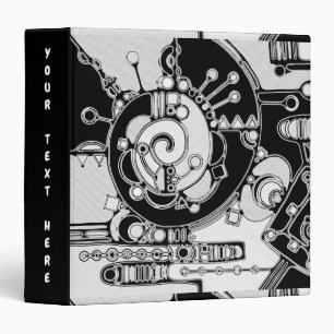 Black And White Geometric Art 4 3 Ring Binder