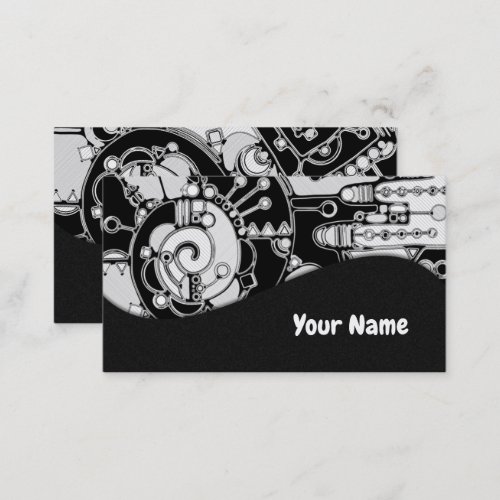 Black And White Geometric Art 4 Business Card