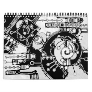 Black And White Geometric Art 4 Calendar
