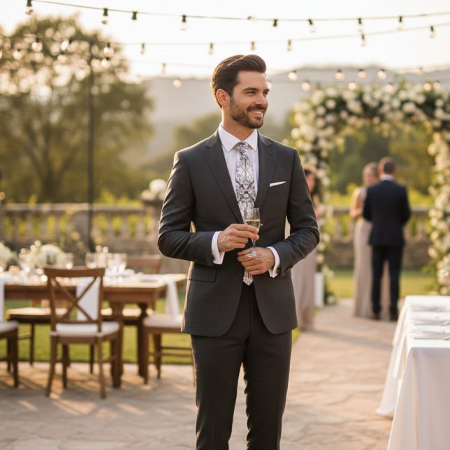 Black and White Geometric Art Deco Floral Mens Neck Tie (vintage geometric art deco special  occasion necktie for him )