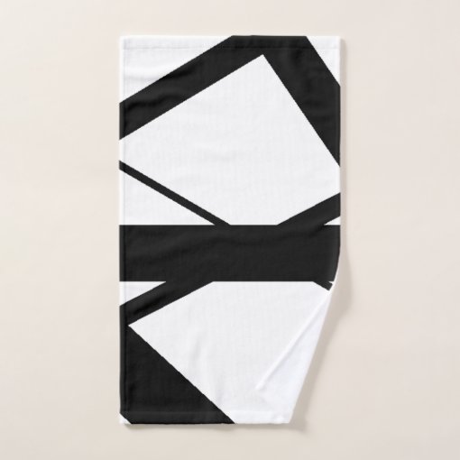 Black and White Geometric Bath Towel Set Zazzle