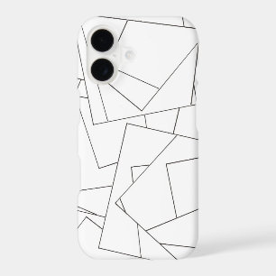 Black And White Geometric iPhone 17 Case