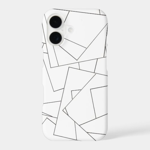 Black And White Geometric iPhone 17 Case