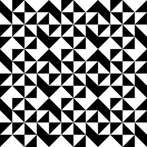 Black and White Geometric Design Pattern  Ceramic Tile